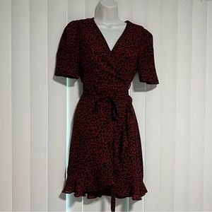Dress EUC - Blue Rain red black print dress B9-80